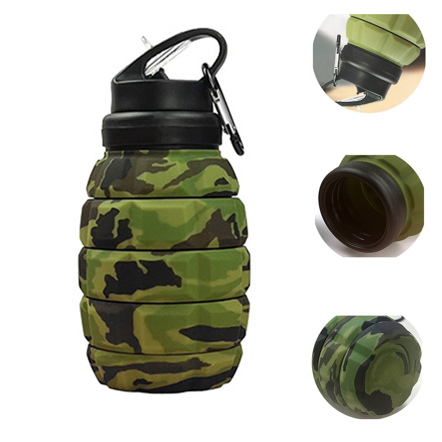 20Oz Grenade-Shaped Silicone Water Bottle 4