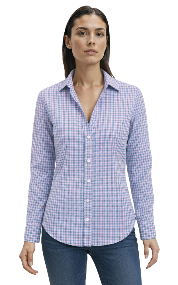 Ladies L/S Tricolor Plaid 3