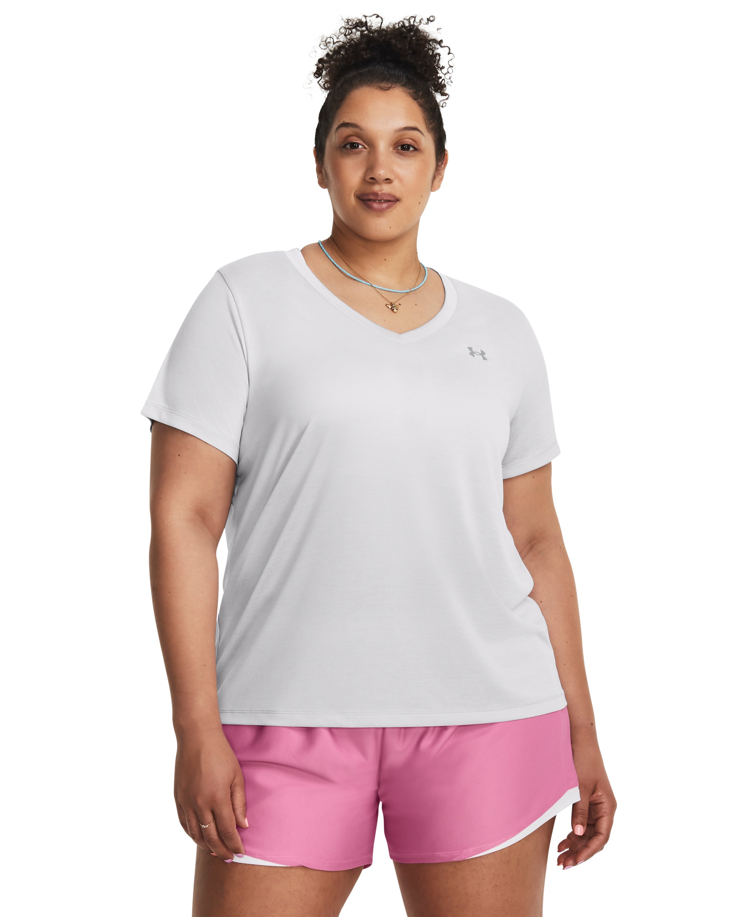 UA Tech Twist Women's V-Neck Short Sleeve 9