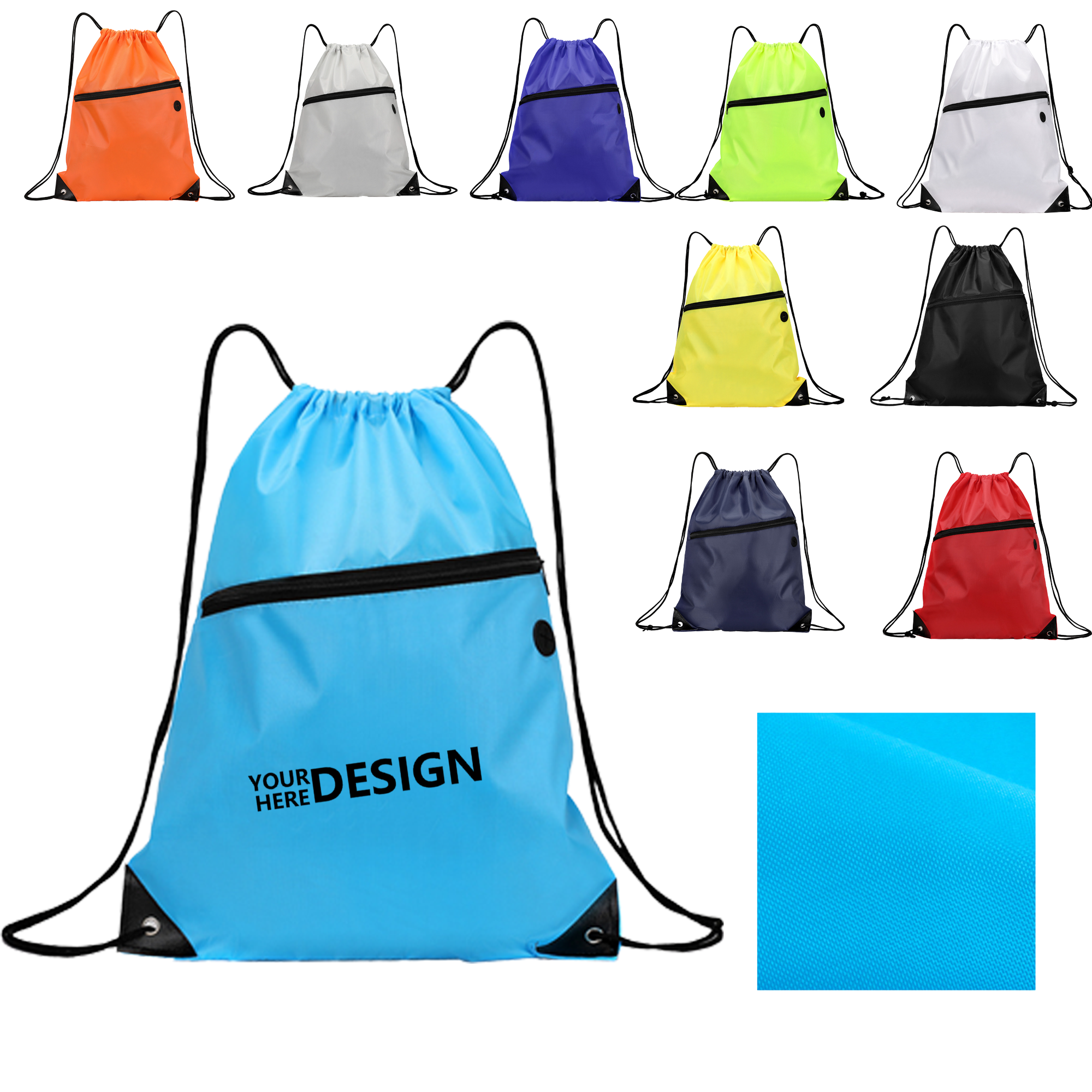 Durable Oxford Cloth Backpack with Drawstring 2