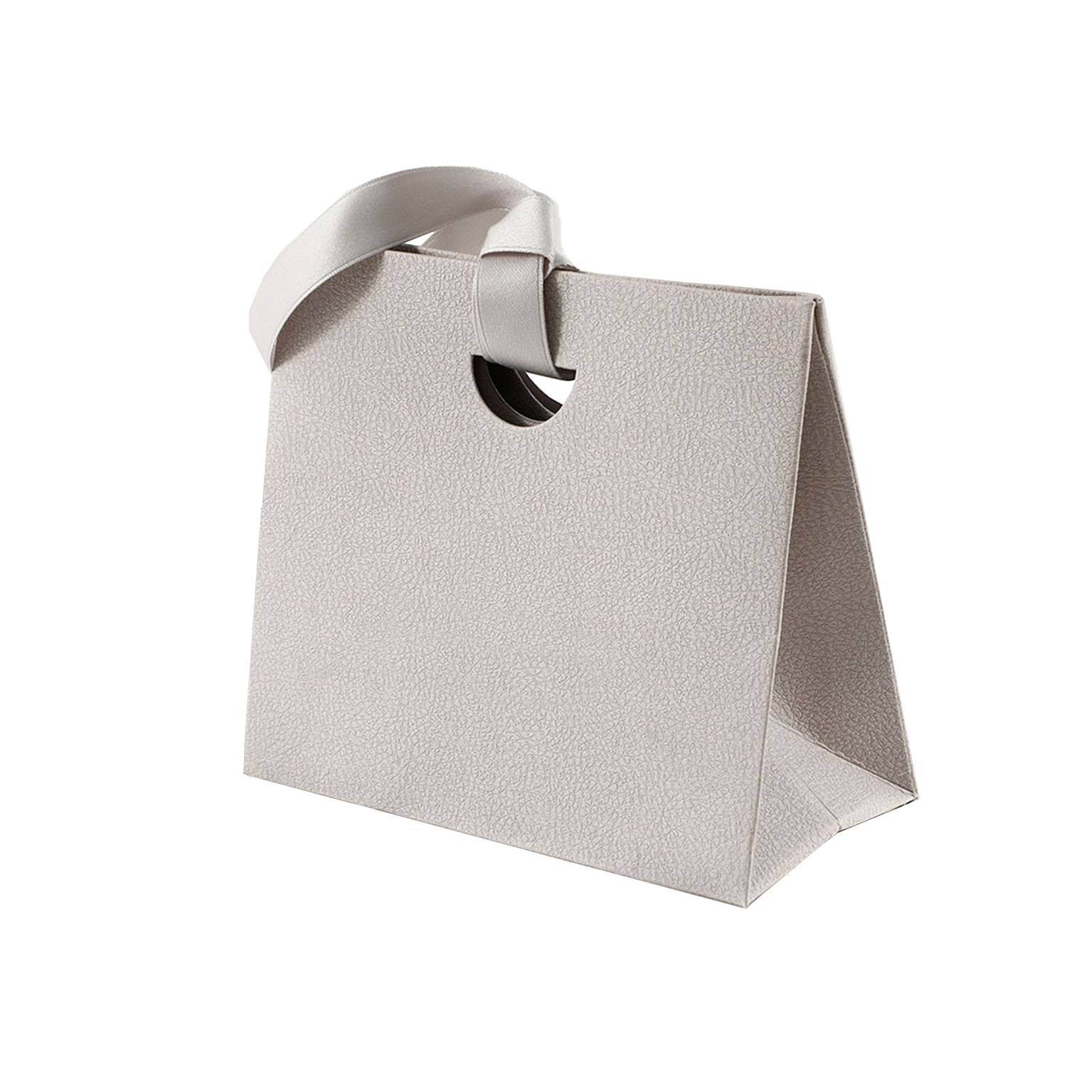 Colorful Paper Gift Tote Bags W/ Handheld Ribbon 12