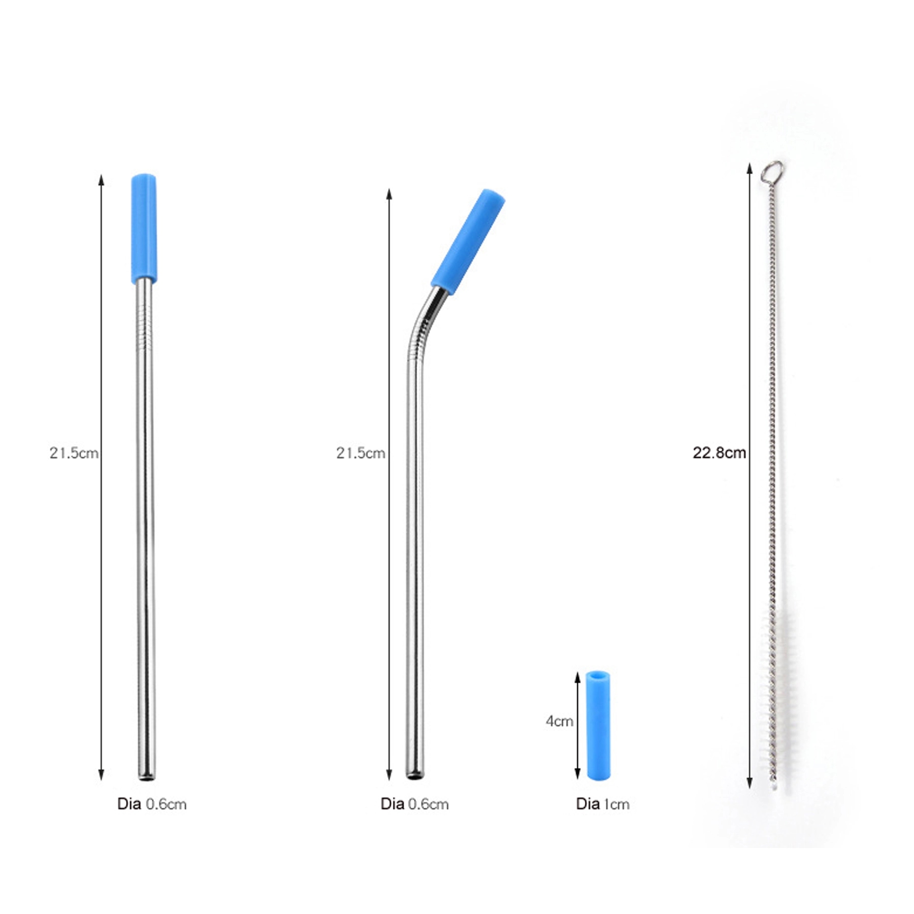 Pro-environment Stainless Steel Straws Kit 4