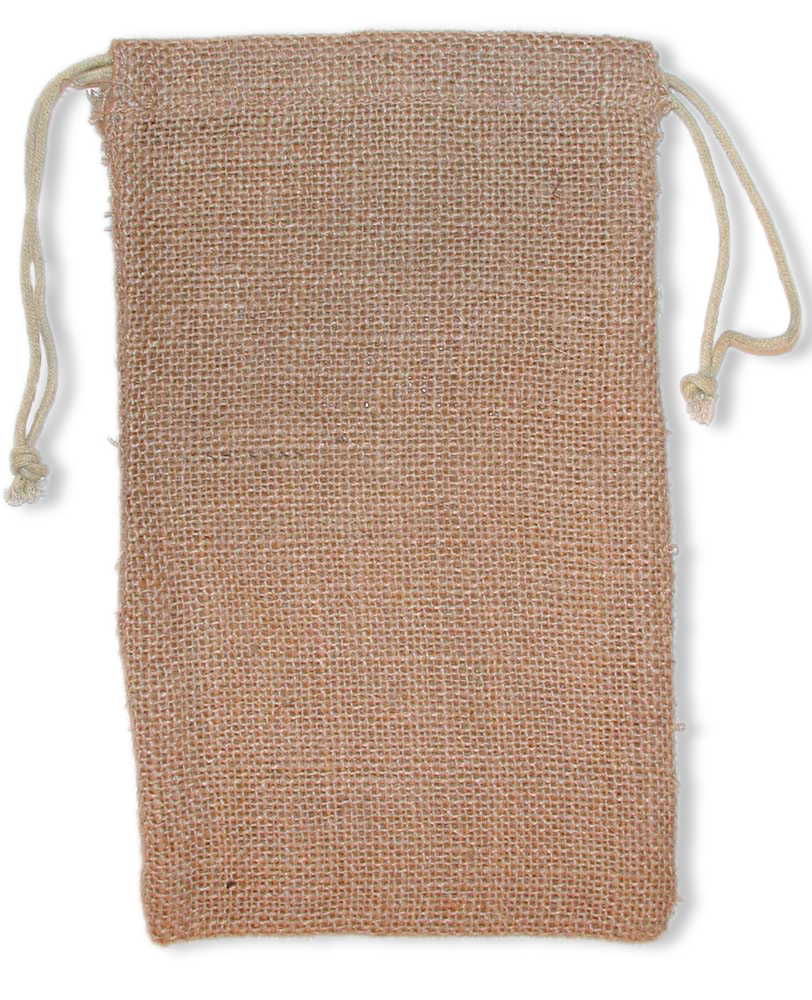 Colored Jute/ Burlap Drawstring Bag 6x10" 5