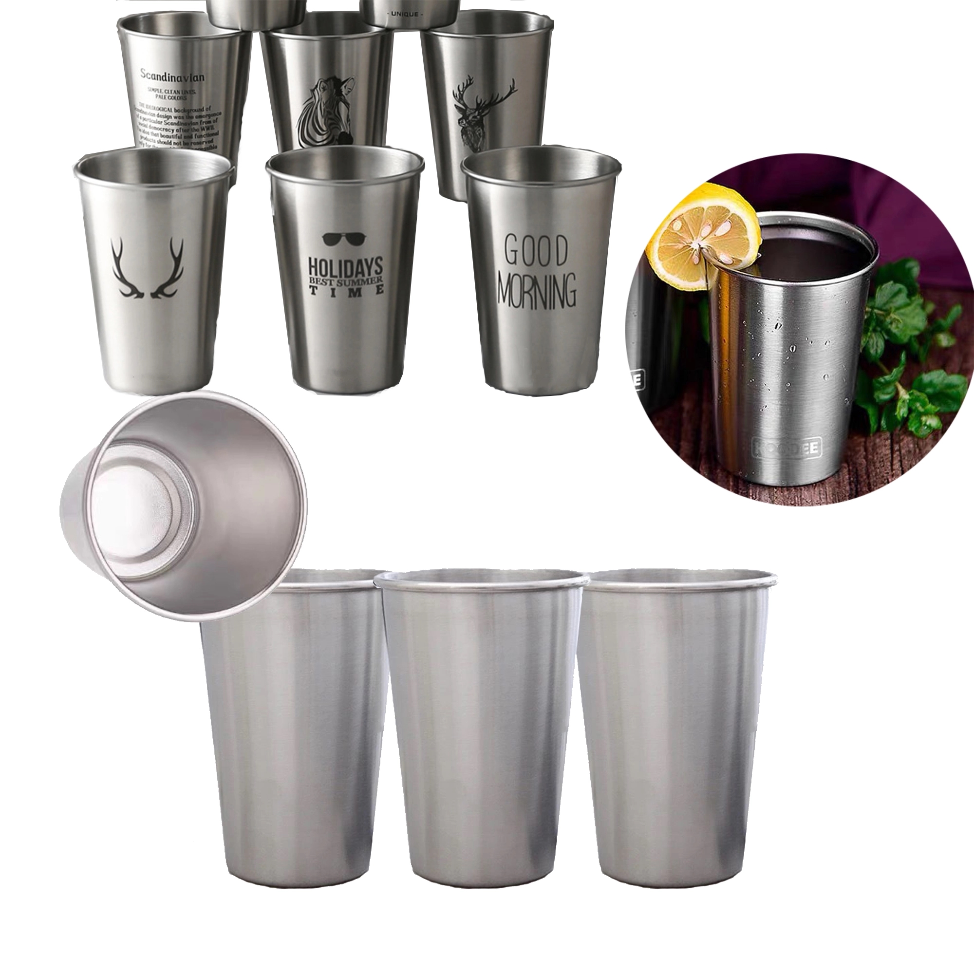 12oz. Stainless Steel Pint Cup 1