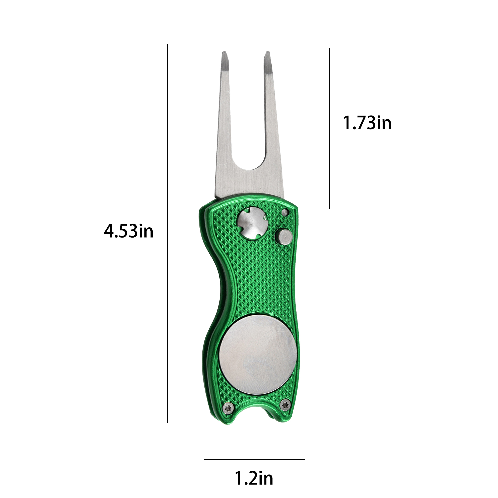 Custom Stainless Steel Folding Golf Divot Tool 6