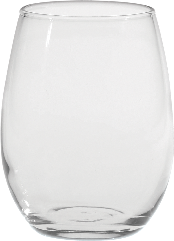 9 oz. Stemless White Wine - Deep Etched 11