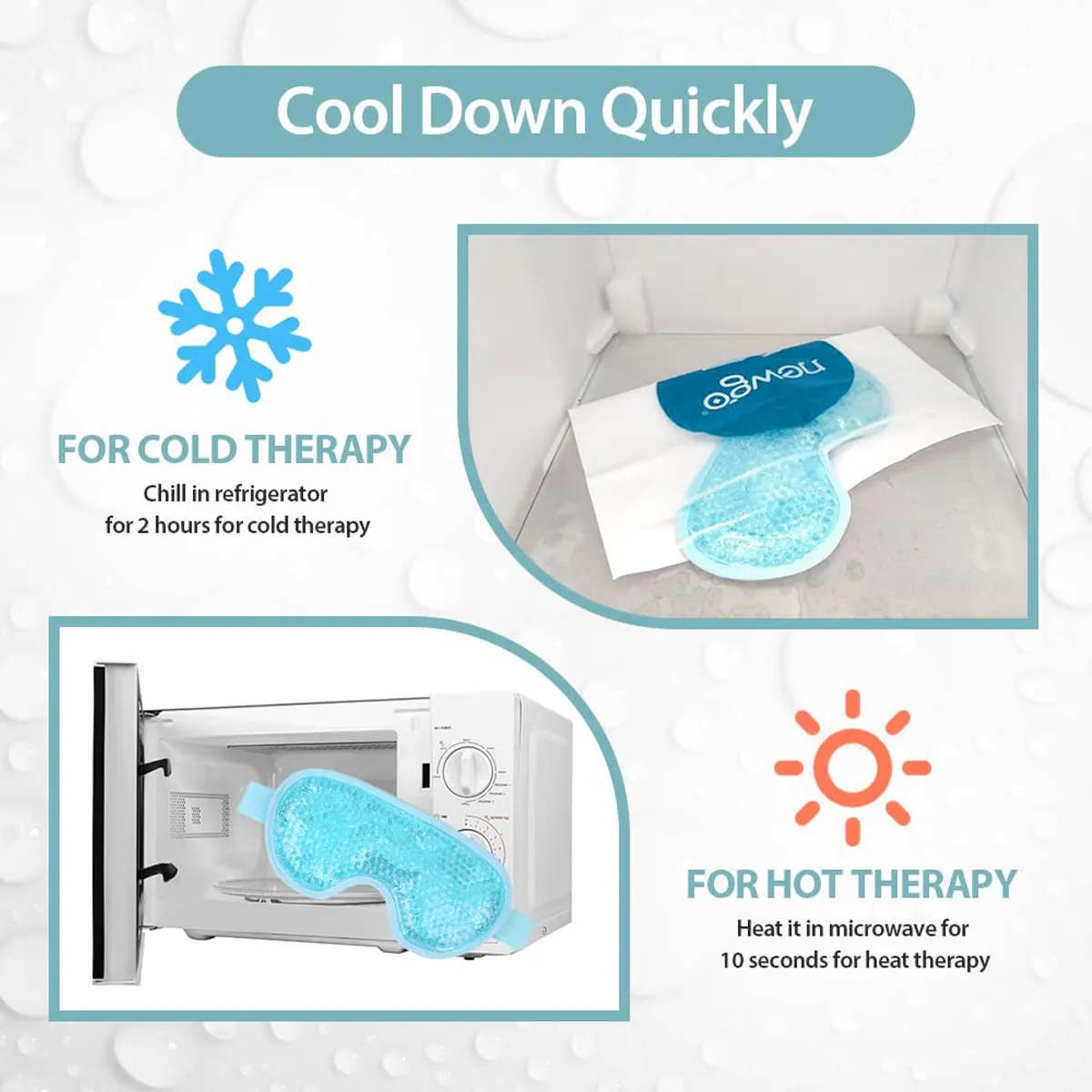 Custom Reusable Hot Cold Therapy Gel Ice Bag Eye Mask 6