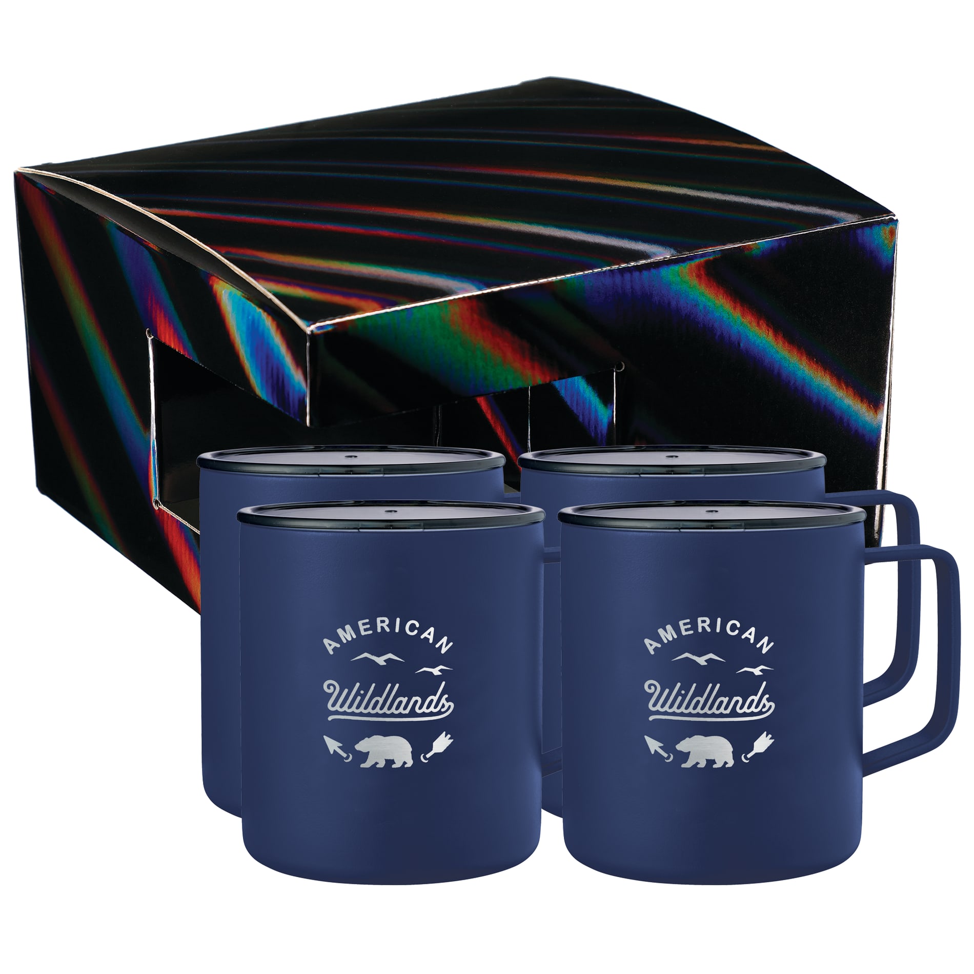 Rover Camp Mug 14oz Powder coated 4 in 1 Gift Set 34