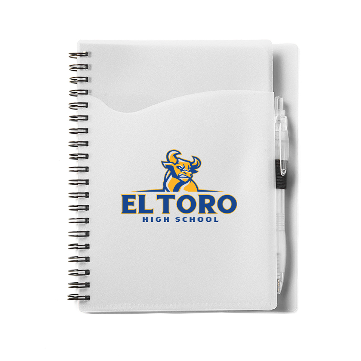 5 3/4"x7 1/8" Wave Spiral Notebook with Front Pocket 5