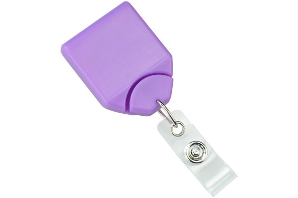 Square Badge Reel w/ Clear Vinyl Strap 4