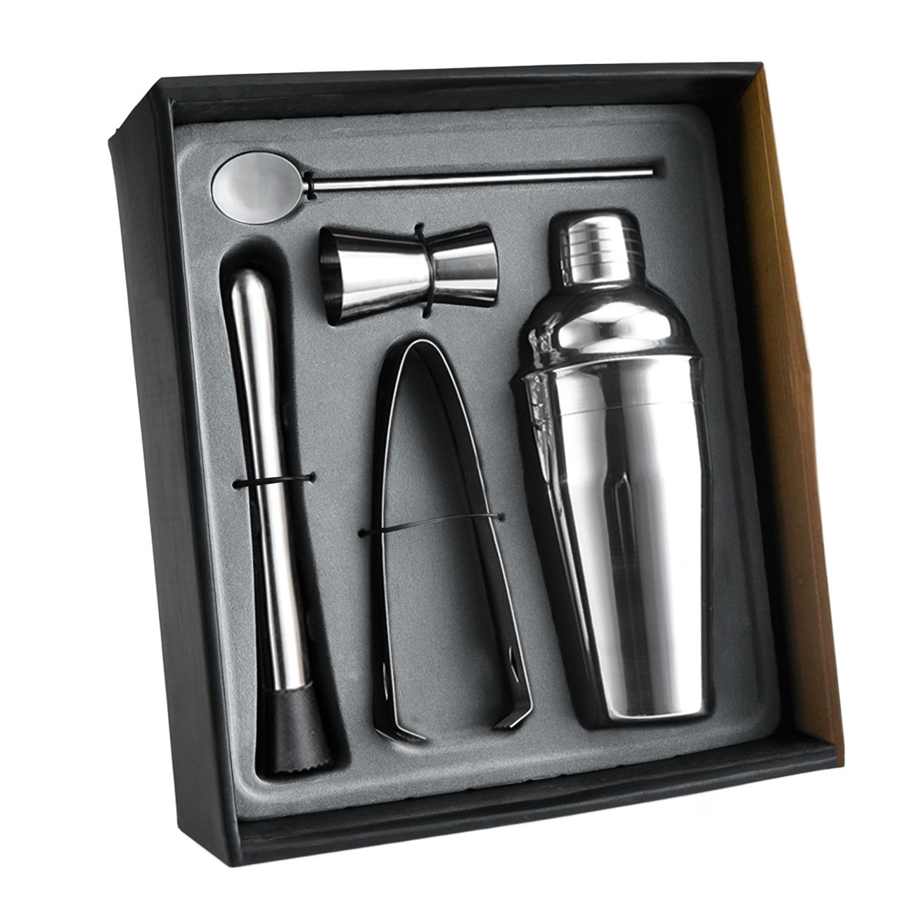 Mixology Cocktail Shaker Set With Gift Box 5