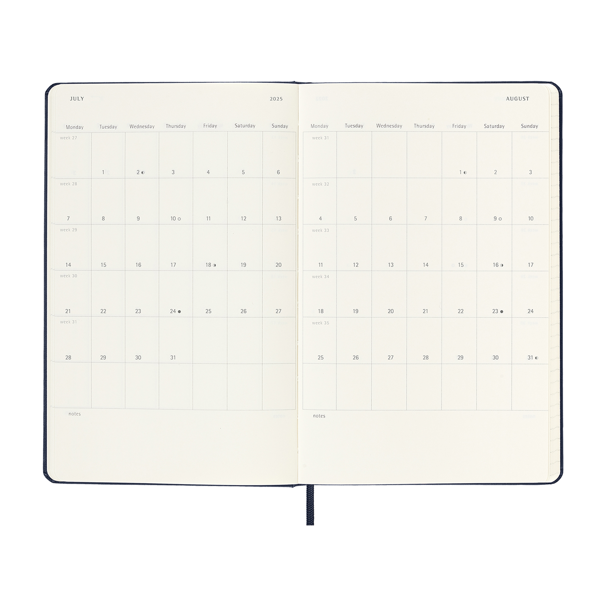 Moleskine® Hard Cover Large 12-Month Daily 2026 Planner 13