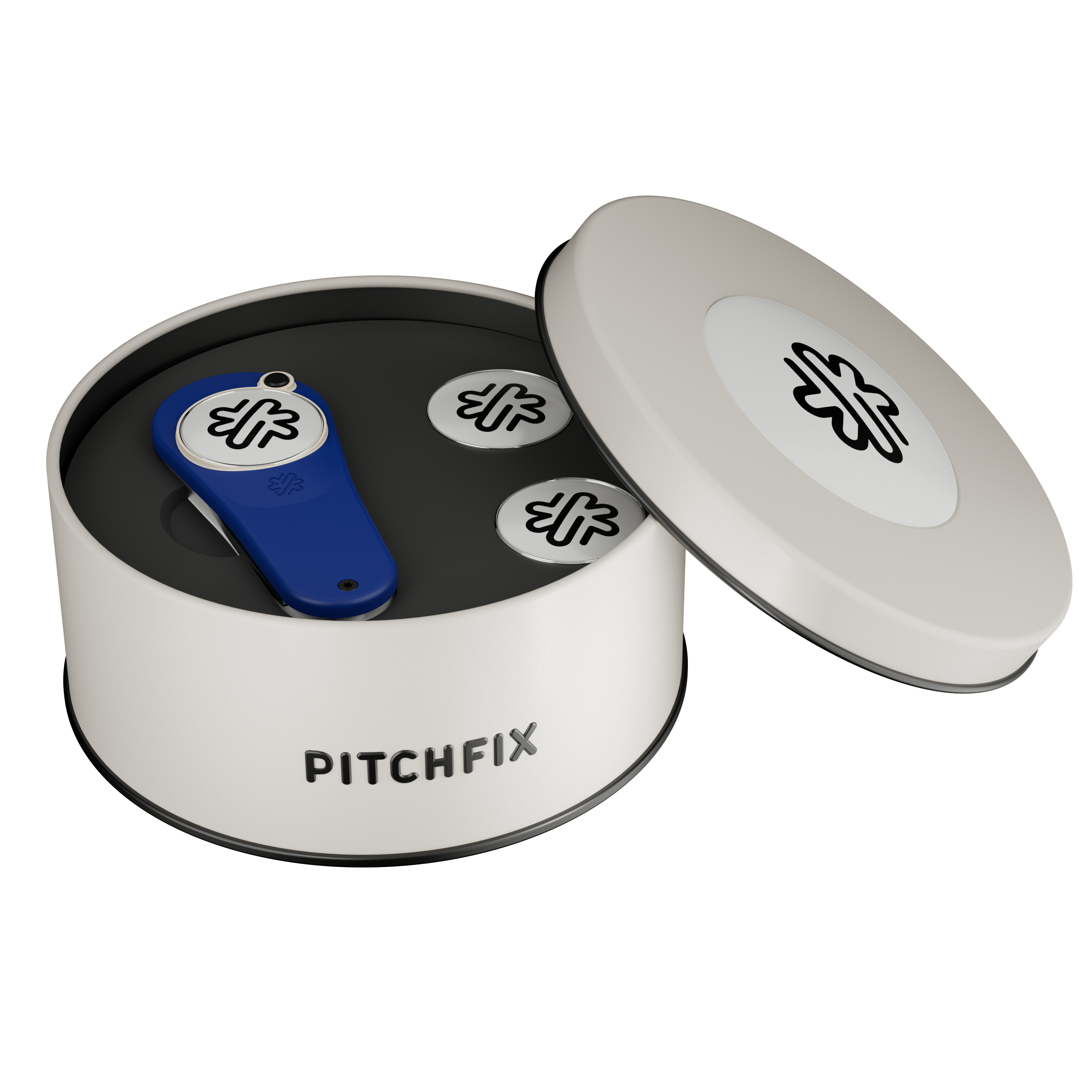 Pitchfix Original Golf Divot Tool in Round Tin with Two Extra Ball Markers 6