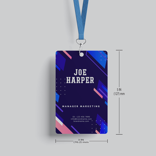 Full Color 5"H x 3"W PVC Card 2
