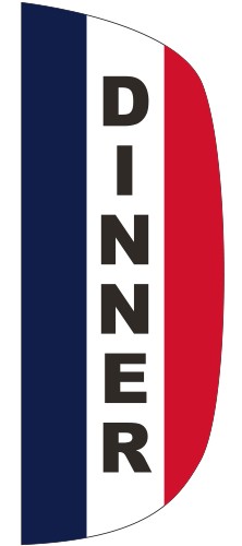 "DINNER" 3' x 8' Message Flutter Flag 1