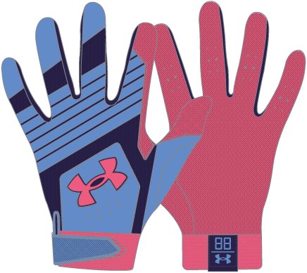 UA Clean Up Boys' Batting Gloves 19