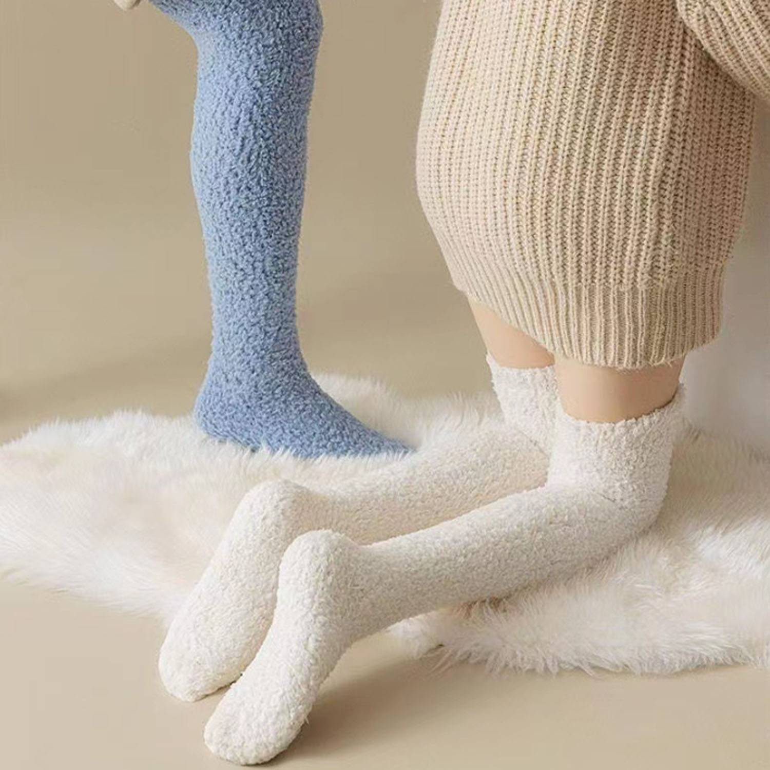 Women's Warm Breathable Knee-High Velvet Socks 8