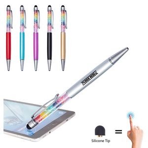 Rainbow Diamonds Metal Pen With Stylus 3