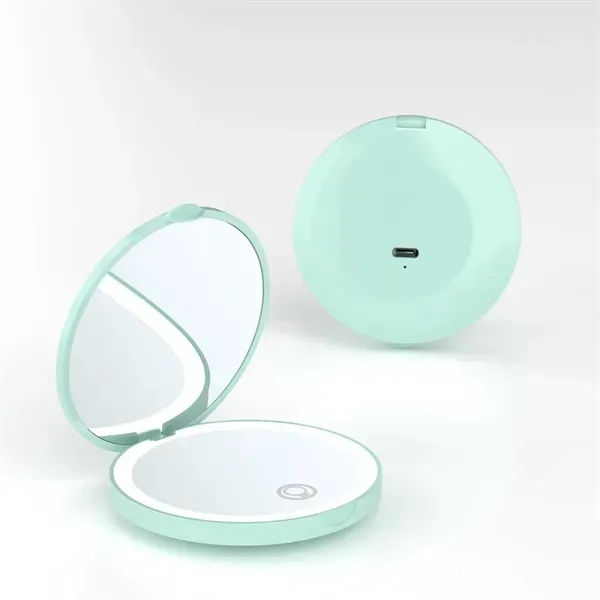 LED Pocket Mirror with Magnification & USB Cable 9
