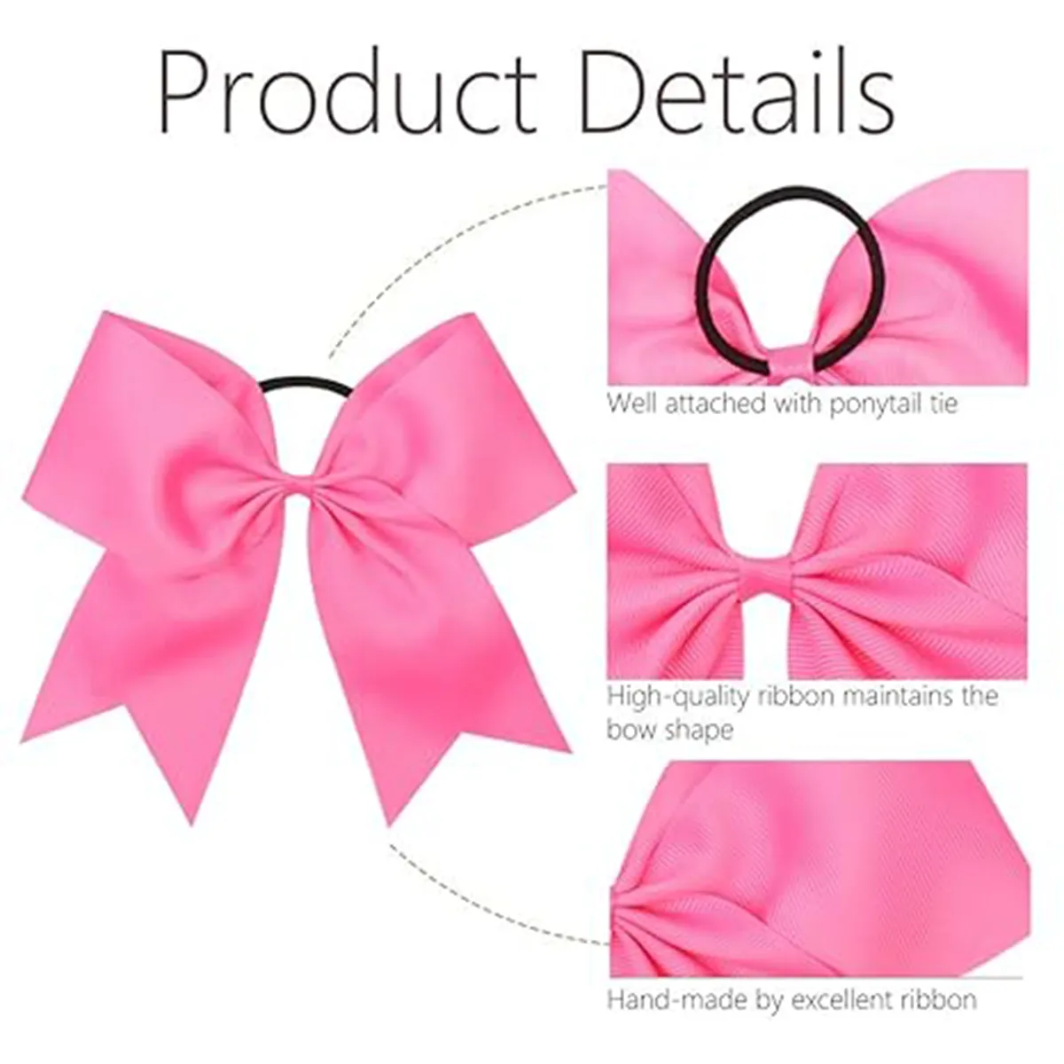 Large Fashionand Handmade Bowknot Elastic Hair Tie Bands 4