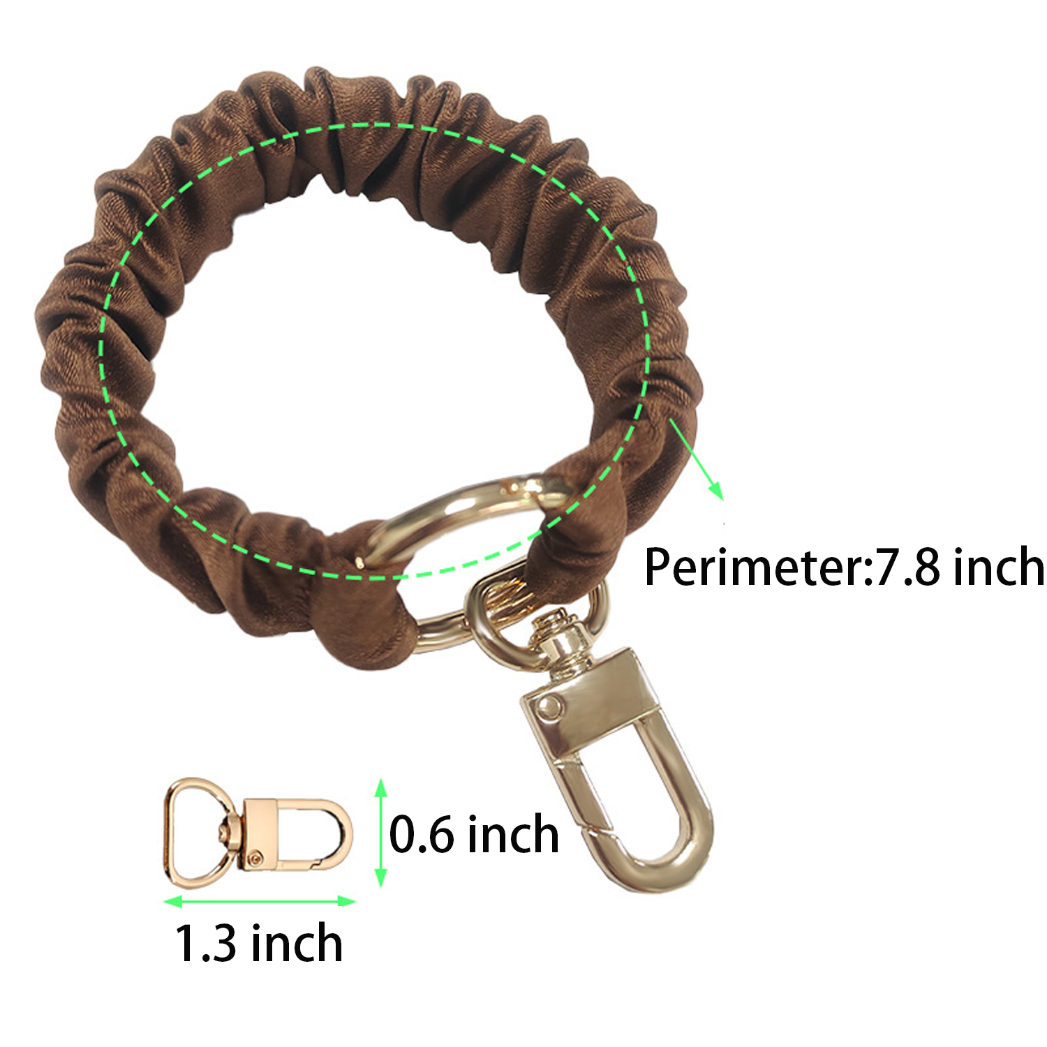 Scrunchie Keychain Wristlet Elastic Bracelet Keyring 16
