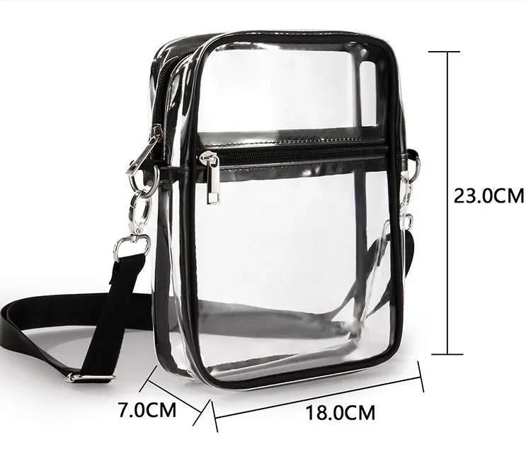 Custom Logo Clear PVC Satchel Bag Bulk Wholesale Stadium Approved Waterproof Tote 1