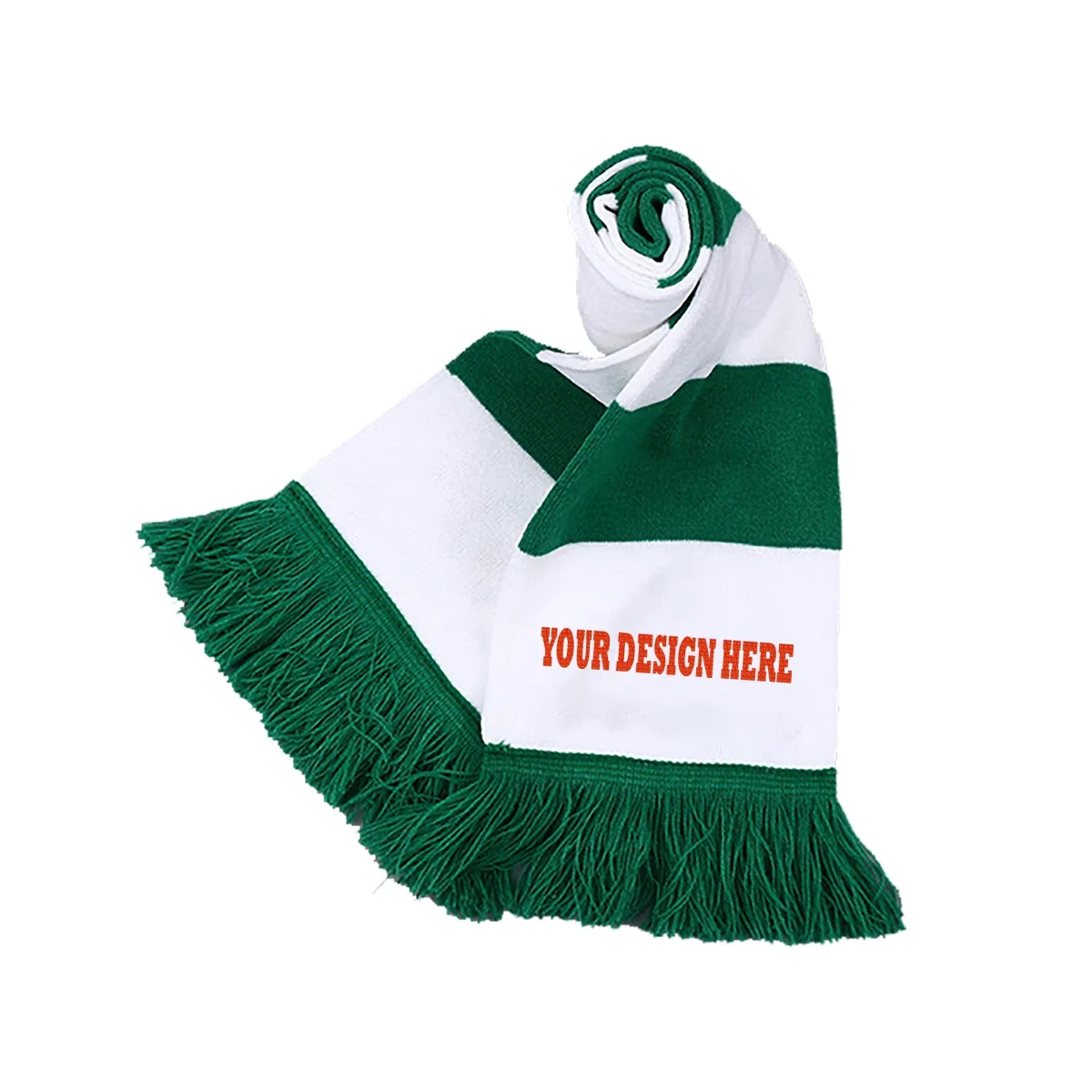 Stadium Knit Stretch Scarf With Fringe 2