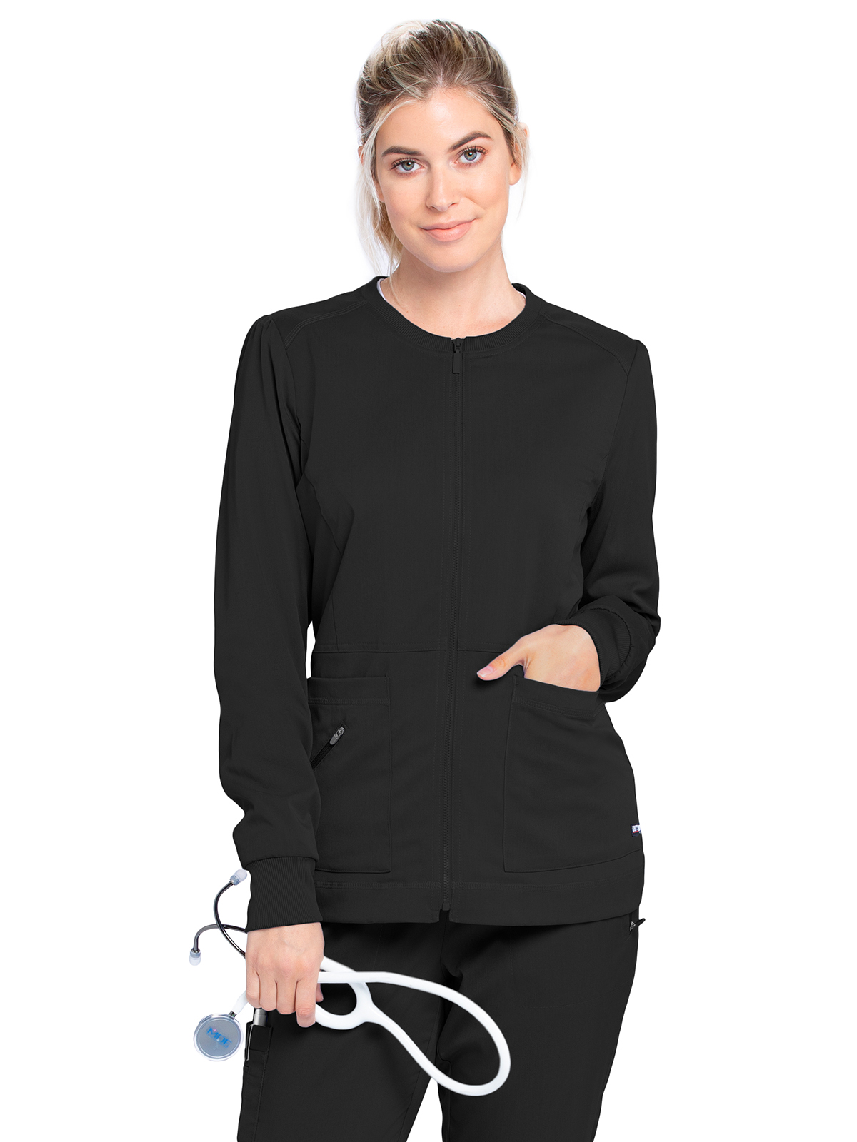 Grey's Anatomy Spandex Stretch - Women's Three-Pocket Millie Warm-Up Jacket 44