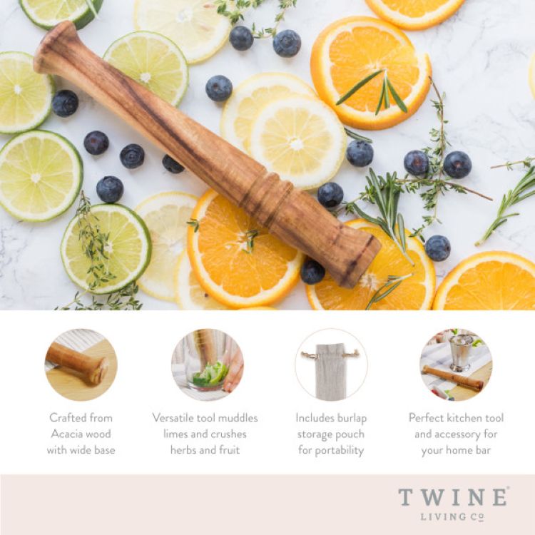 Twine Living® Acacia Wood Muddler 7