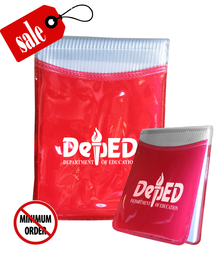 Frosted Red Folding Memo Notepad - Reduced Price, No Minimum 1