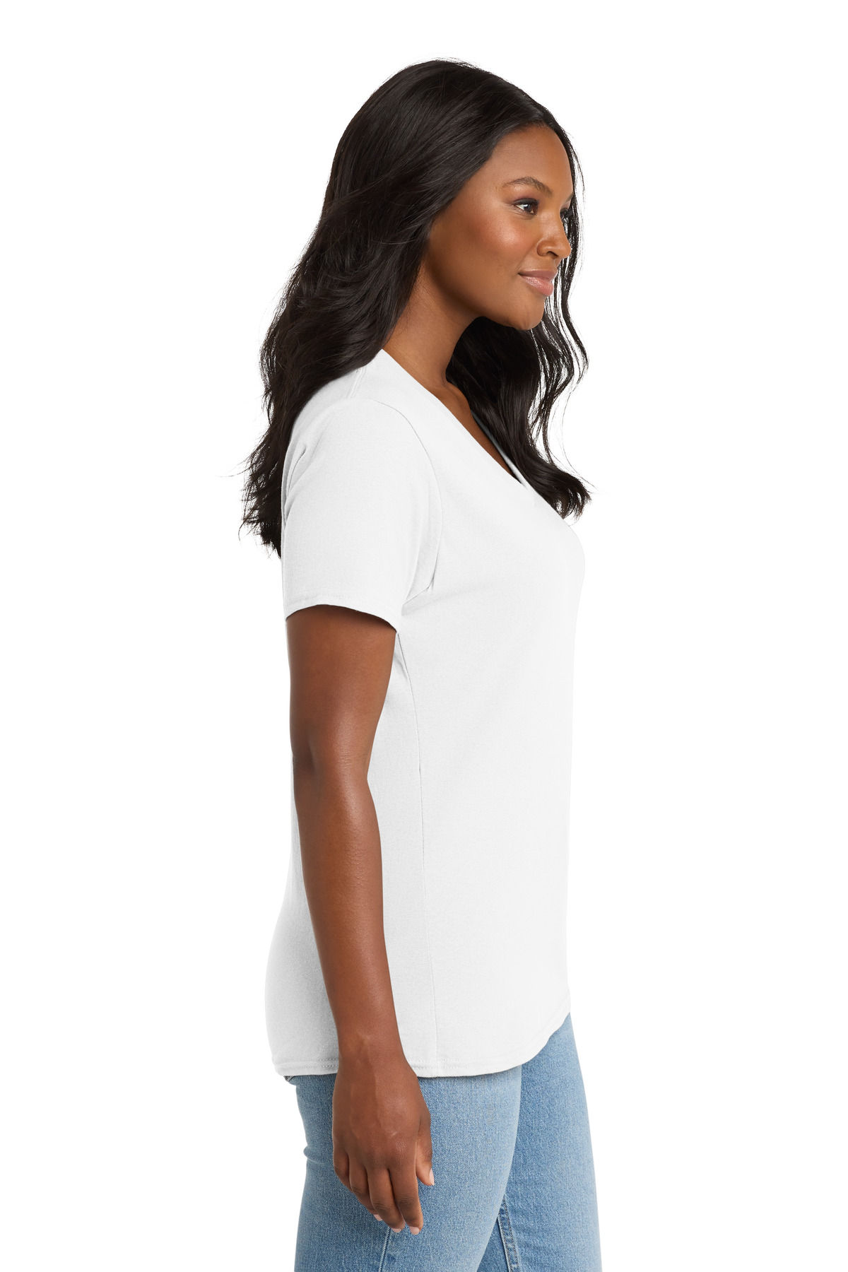 Port & Co Women's Core Cotton V-Neck Tee. LPC54V 147