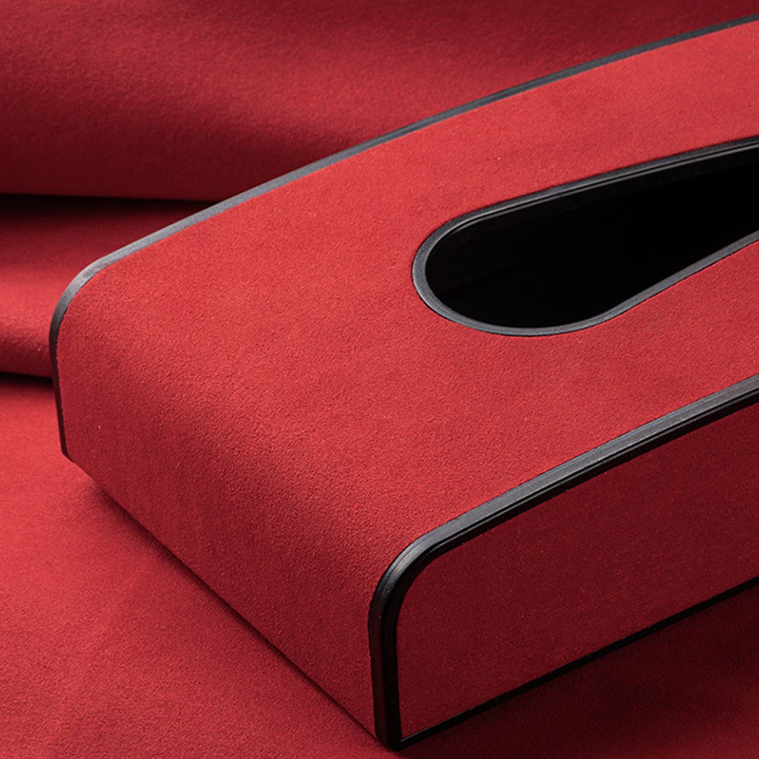 Multi Functional Armrest Backrest Suede Car Tissue Box 6