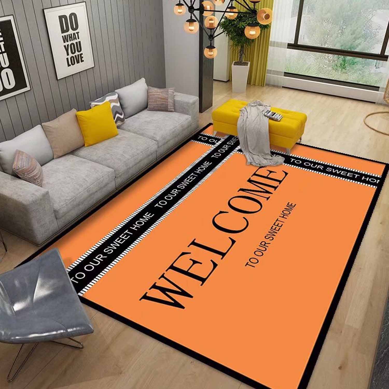 Living room sofa coffee table carpet 3