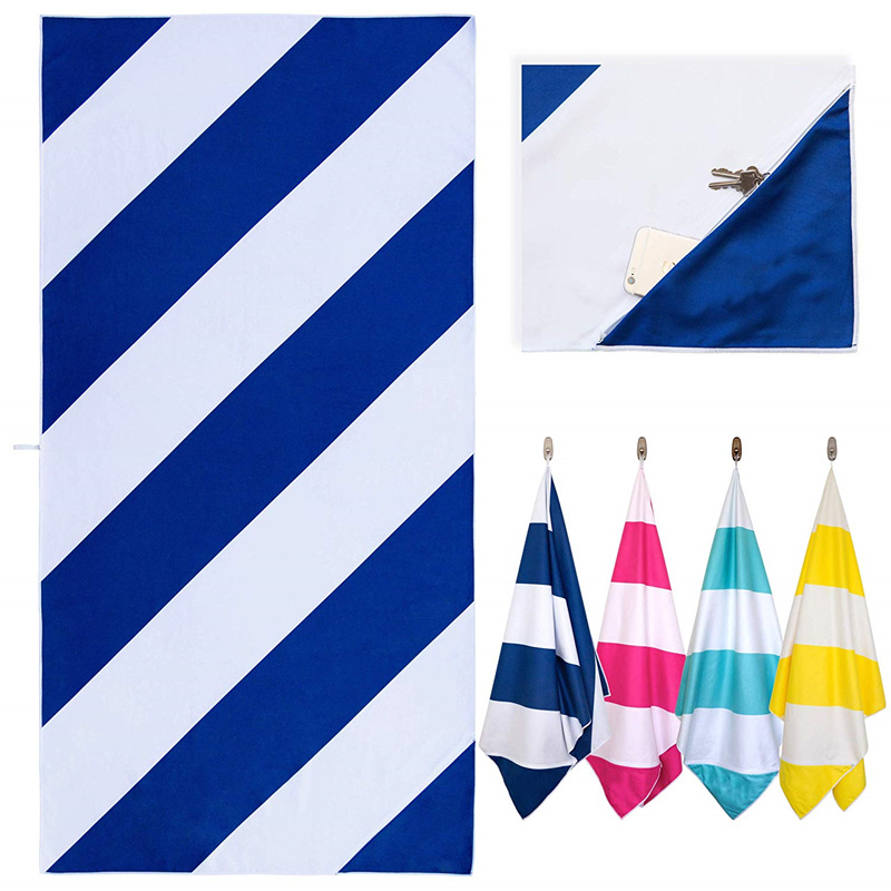 Beach Towel with Zipper Pocket 2