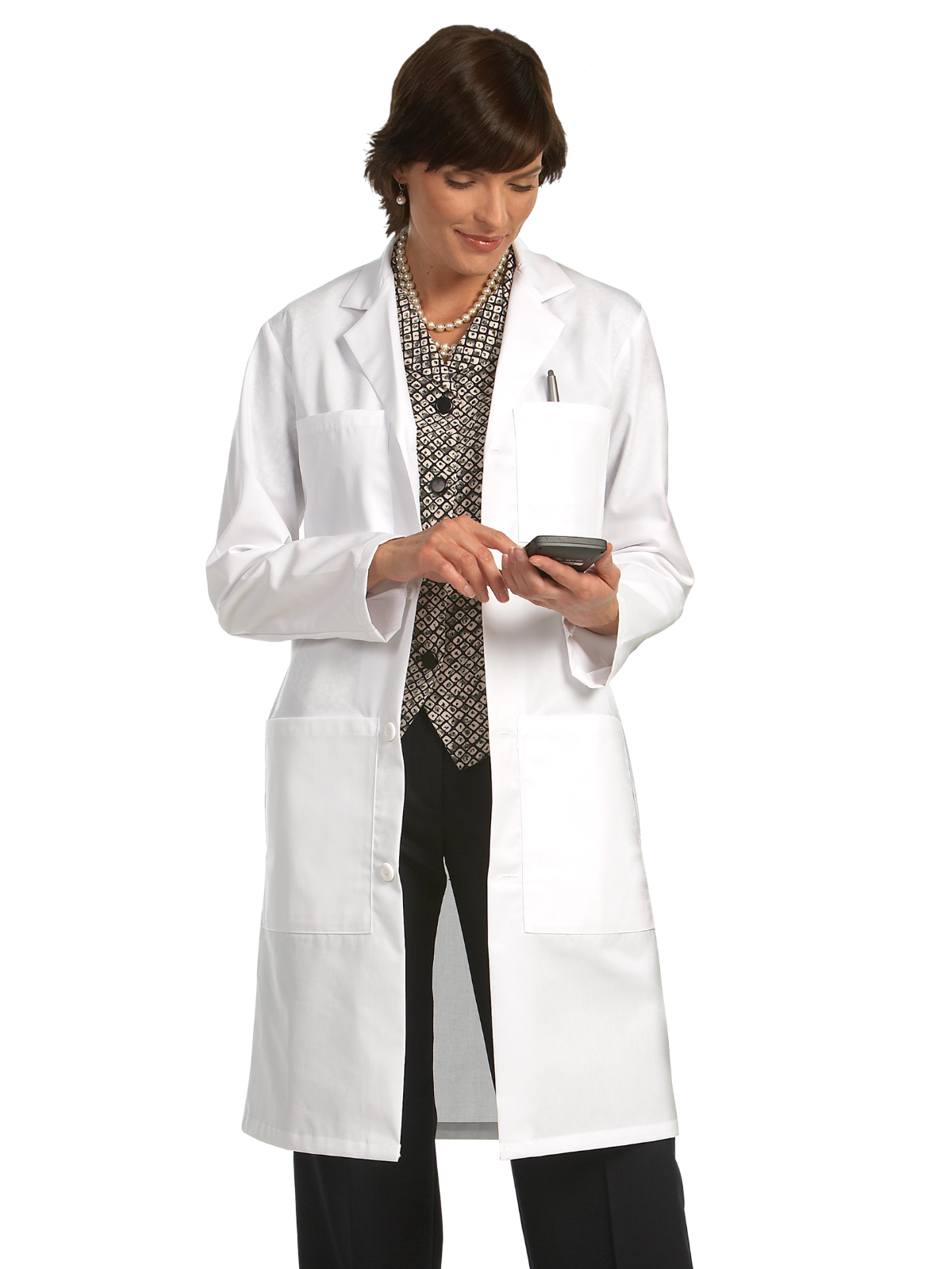 Fashion Seal - Unisex Six-Pocket 41" Full-Length Lab Coat
