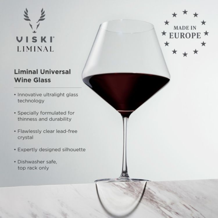 Viski® Reserve Liminal Ultralight Burgundy Glass 9