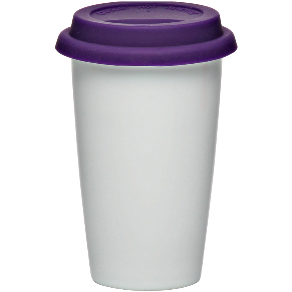 11 oz. Double Wall Ceramic Tumbler with Lid 7