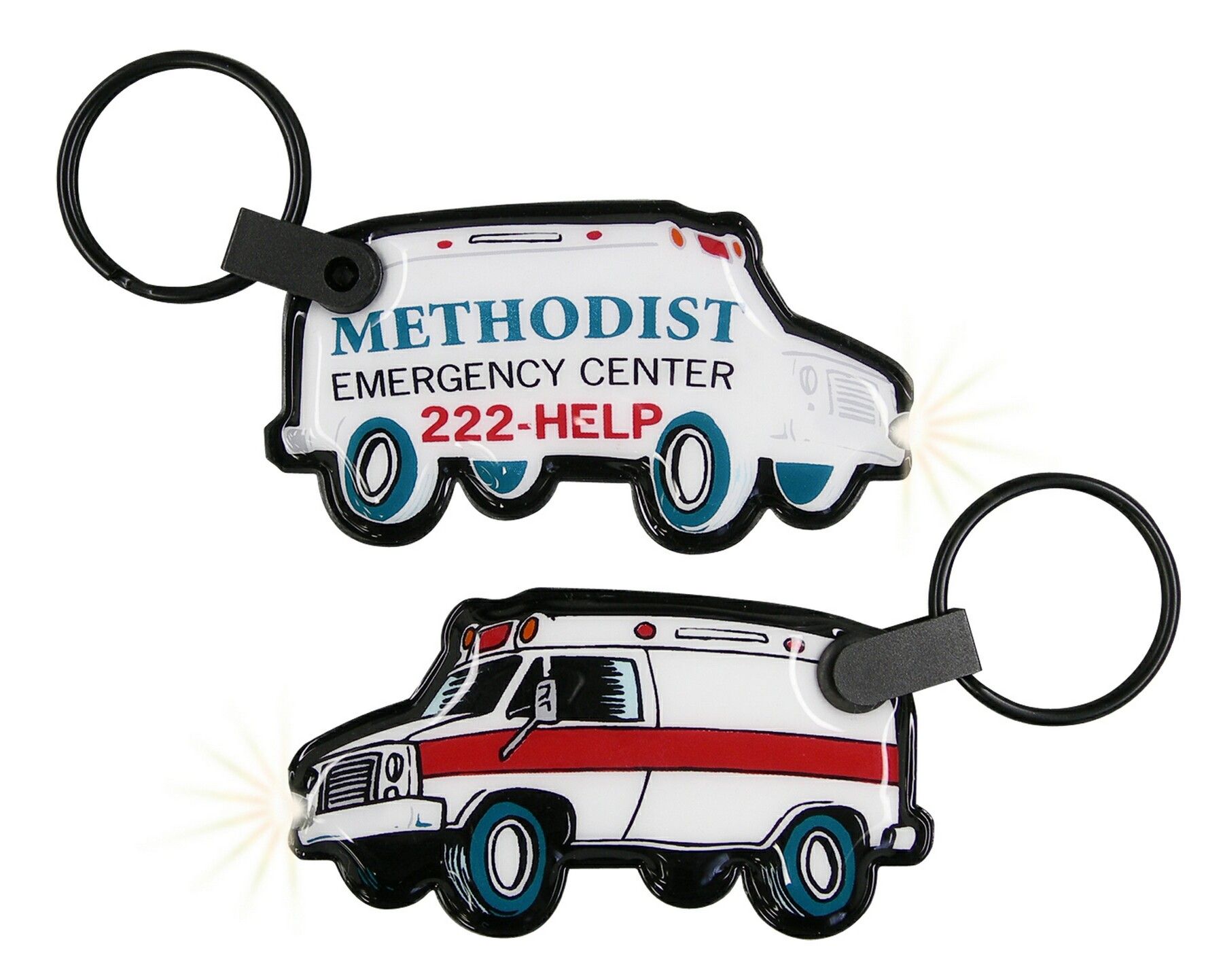 ShapeLights™ Color-A-Shape Key Ring Flashlight (Ambulance) 2