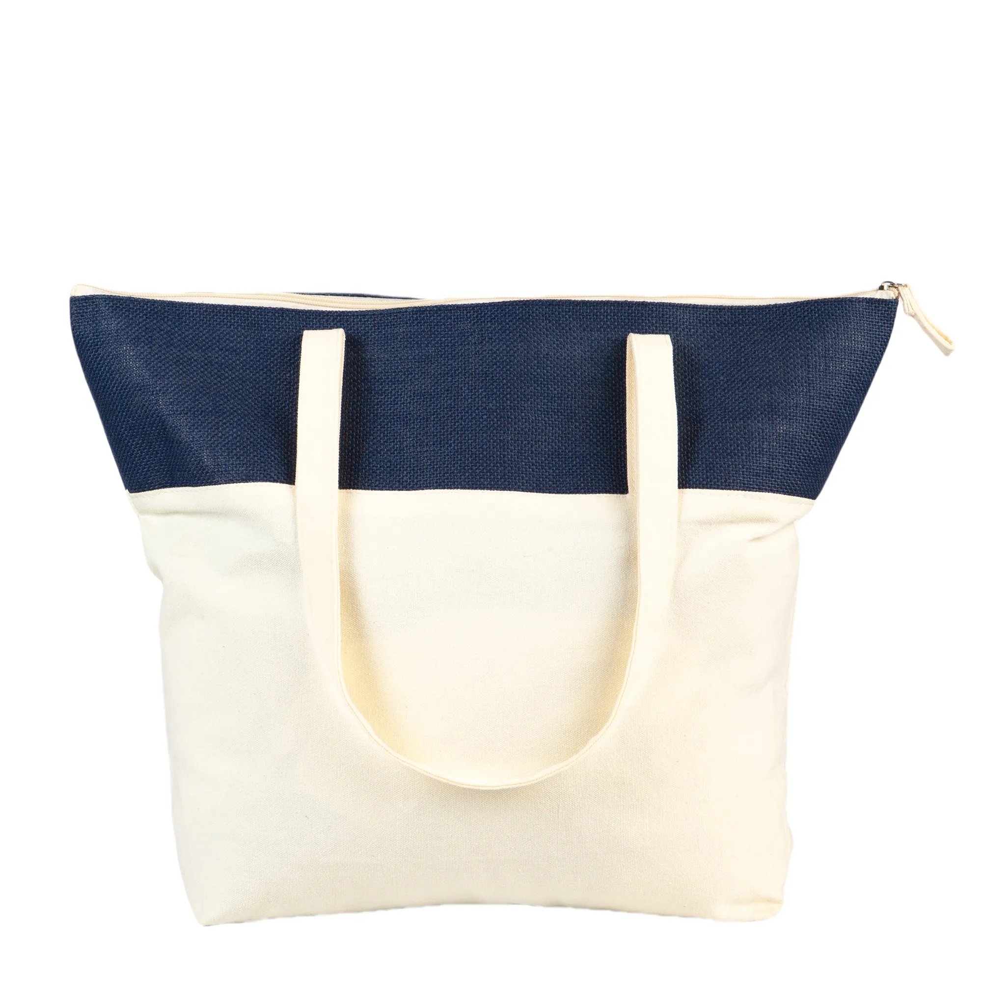 Blue Top Canvas and Non-Woven Tote 1