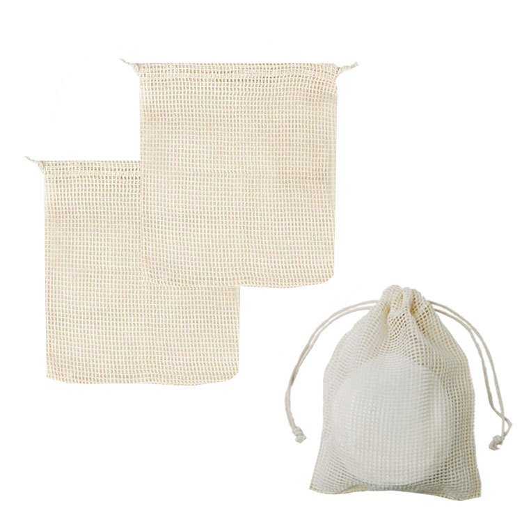 Grocery Washable Organic Cotton Mesh Produce Bags 3