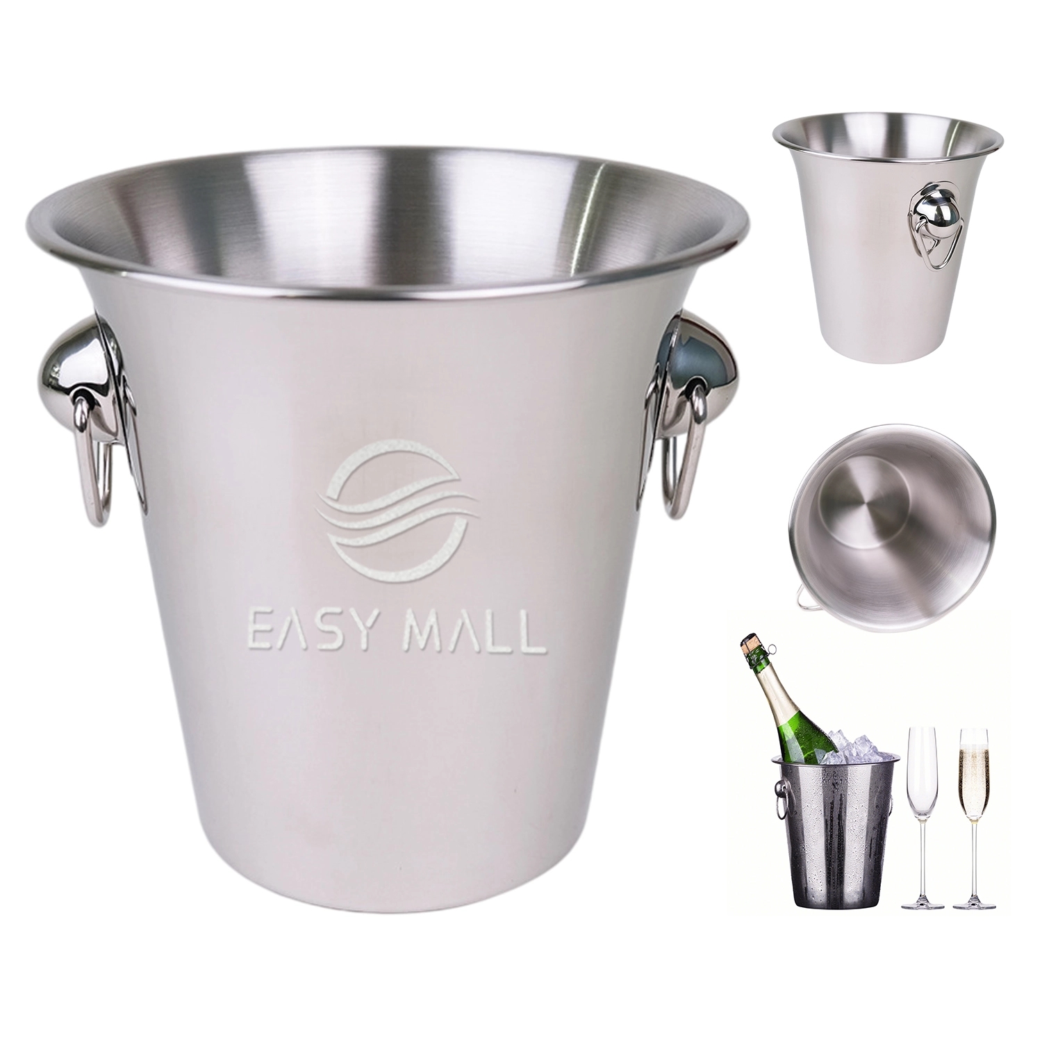 Champagne Wine Beer Bottle Ice Bucket Pail for Cocktail 2