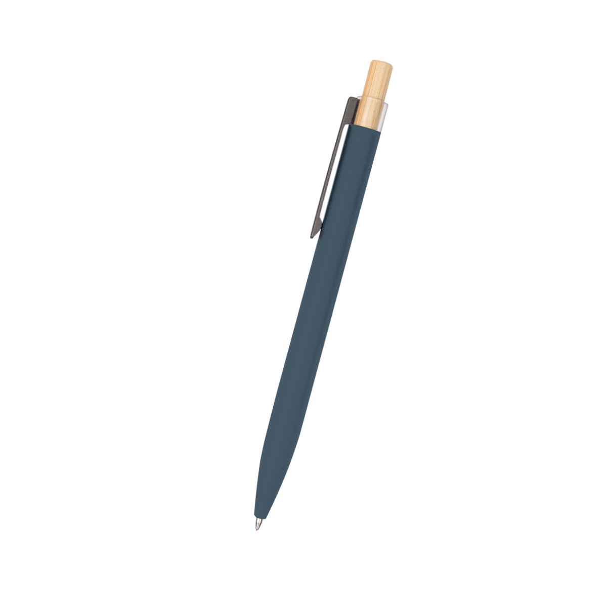 Recycled Aluminum Pen With Bamboo Plunger 24