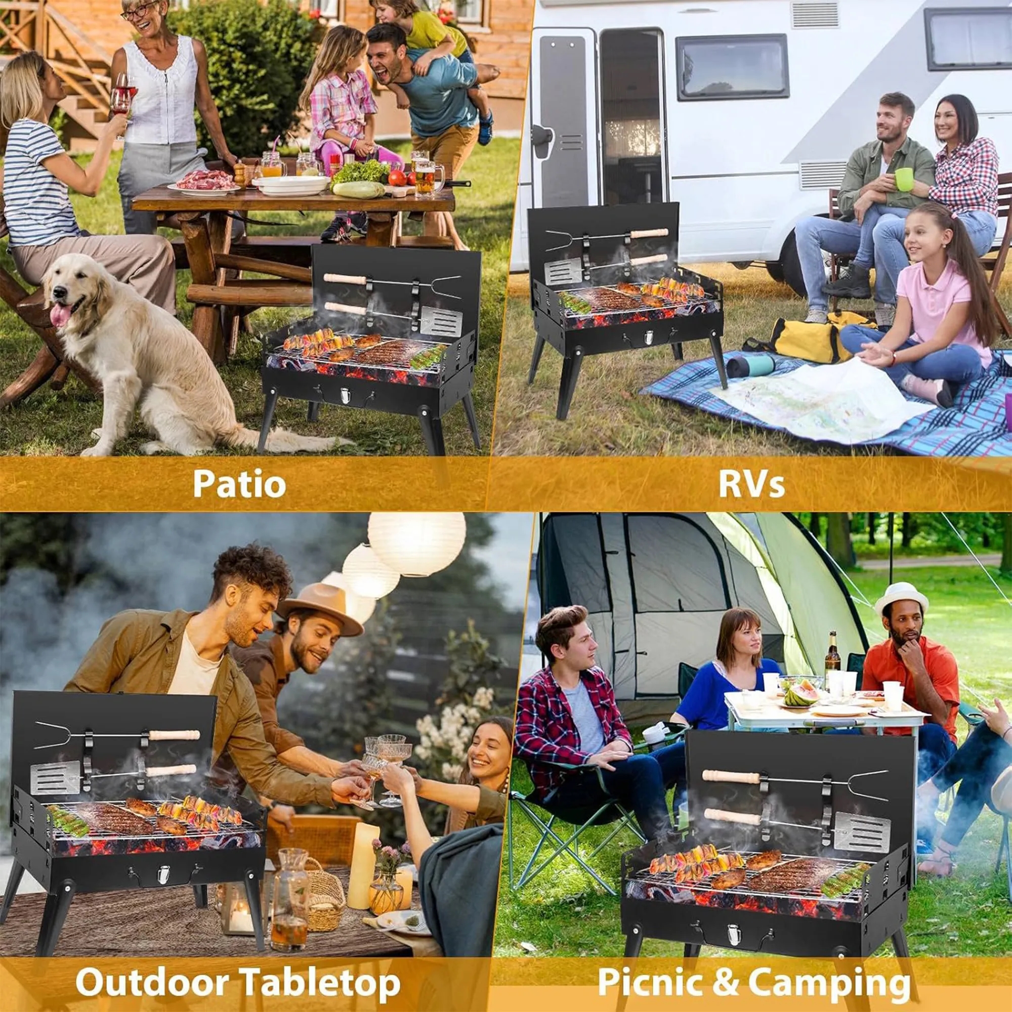 Foldable And Portable Barbecue Grill 5