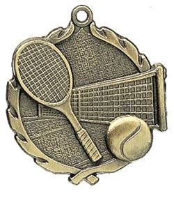 Tennis Wreath Medal, 2 1/2" 2
