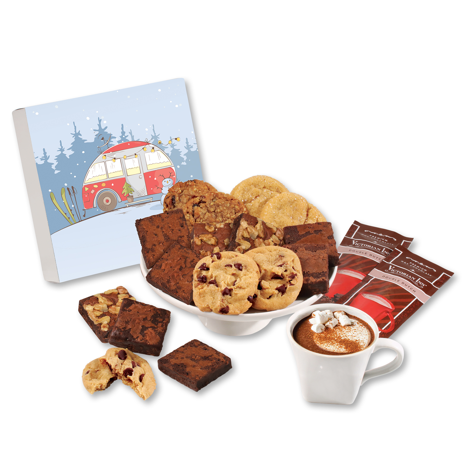 Gourmet Cookie & Brownie Gift Box with Camper Sleeve 2