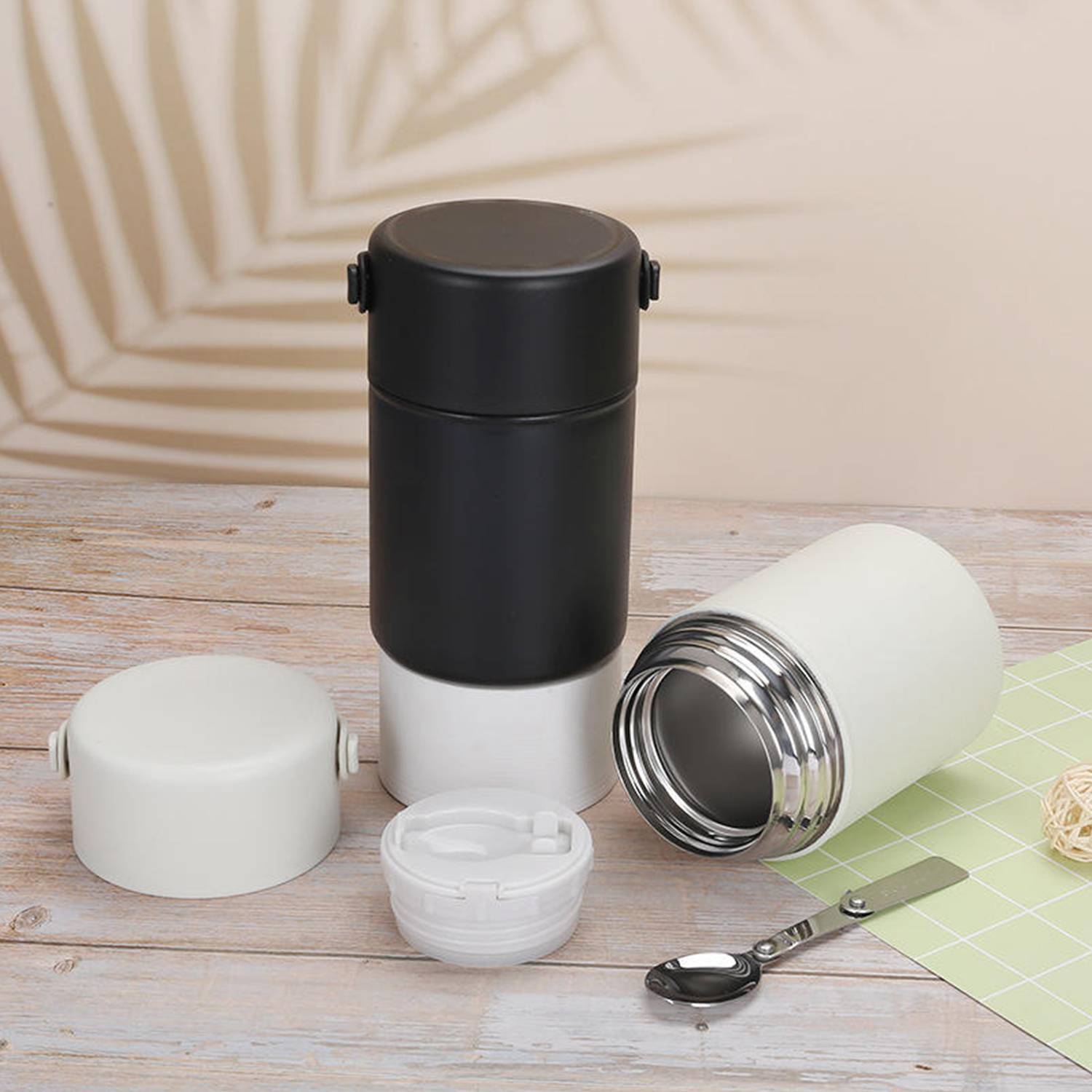 34oz Portable Stainless Steel Thermal Food Jar w/ Spoon 7