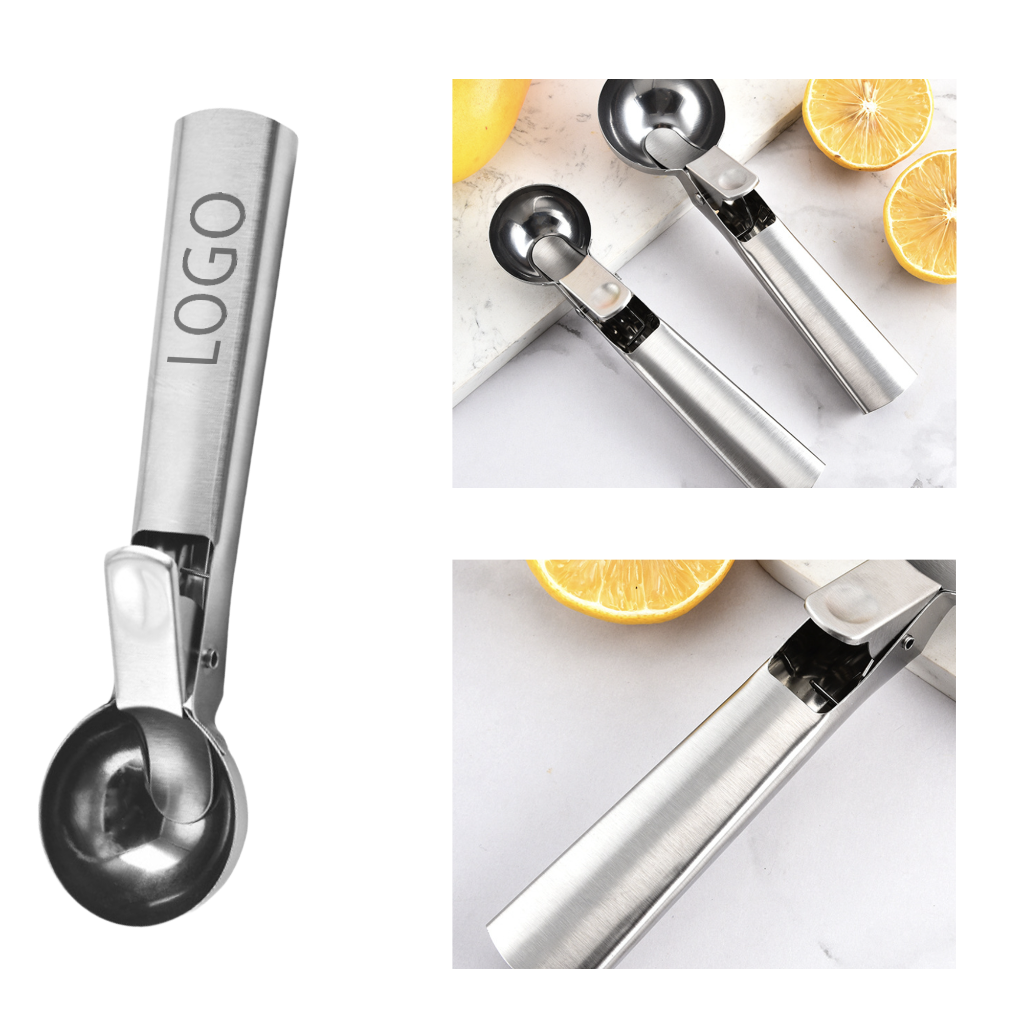 MOQ 10 PCS Durable Stainless Steel Ice Cream Scoop 2