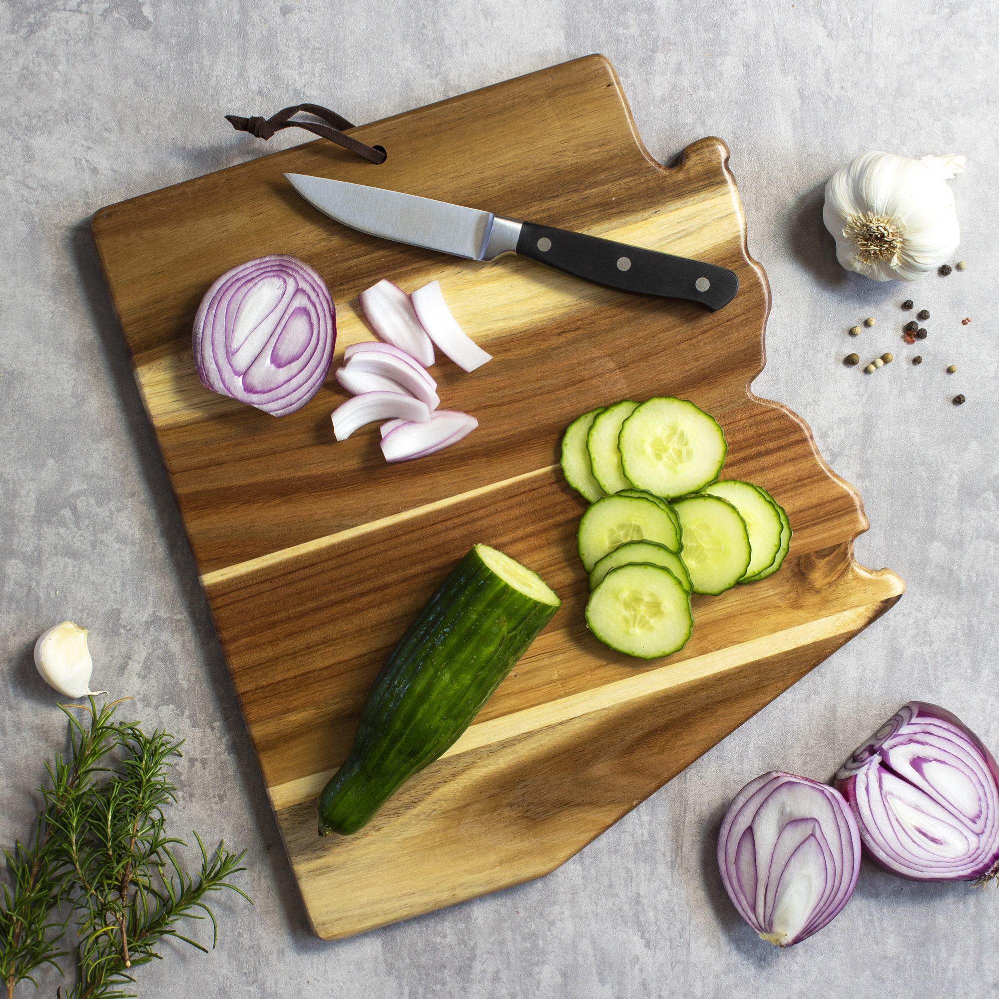 Rock & Branch® Origins Series Arizona State Shaped Wood Serving and Cutting Board 2