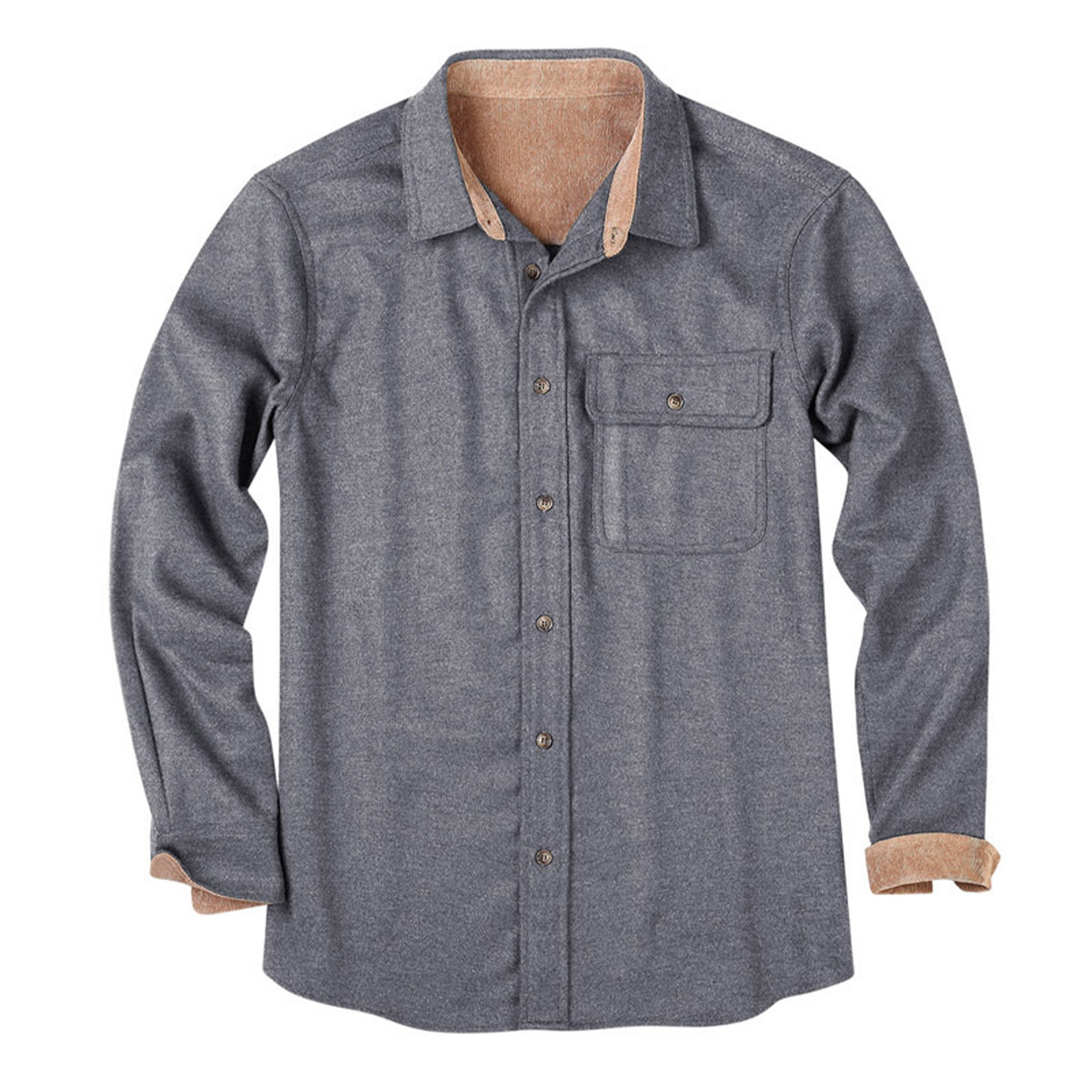 Flannel Long Sleeved Button Down Shirt 8