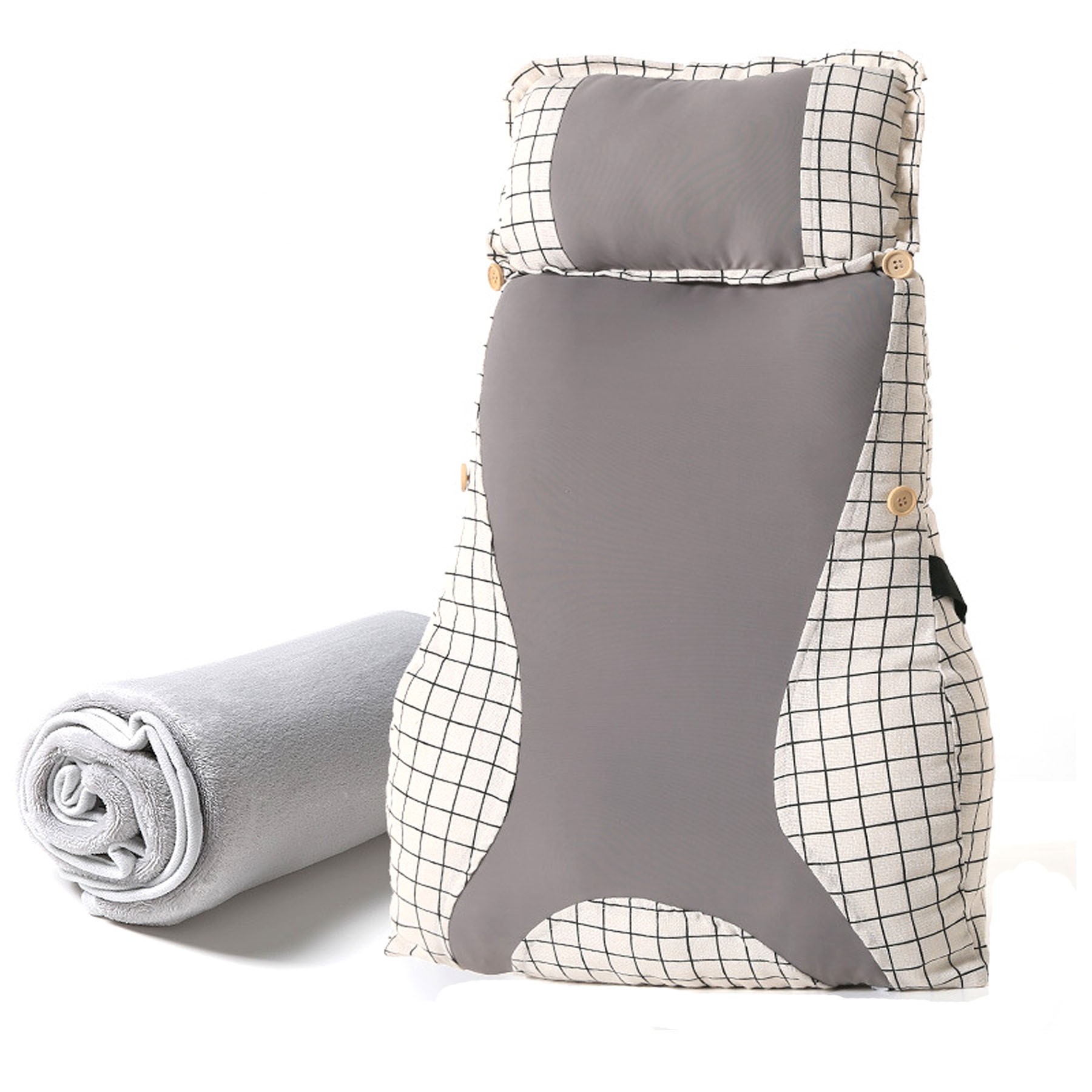 Office Lumbar Support Pillow With Blanket 5